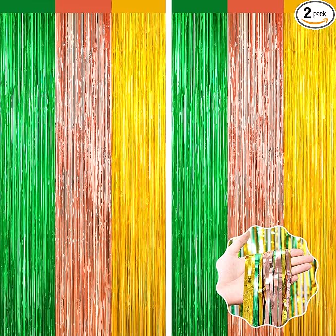 2 Pack Christmas Luau Decorations, Winter Summer Party Streamer, Metallic by forlvwoon