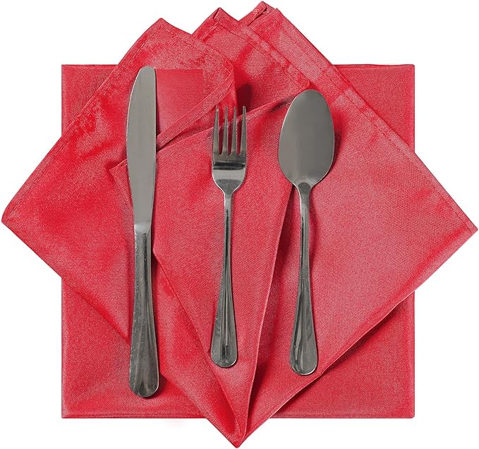 Cloth Napkins 17x17 inch Washable Polyester Dinner Napkins Soft Table Napkins - Image 4