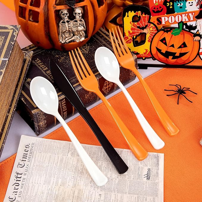NOCCUR 180PCS Halloween Plastic Silverware Set - Image 4