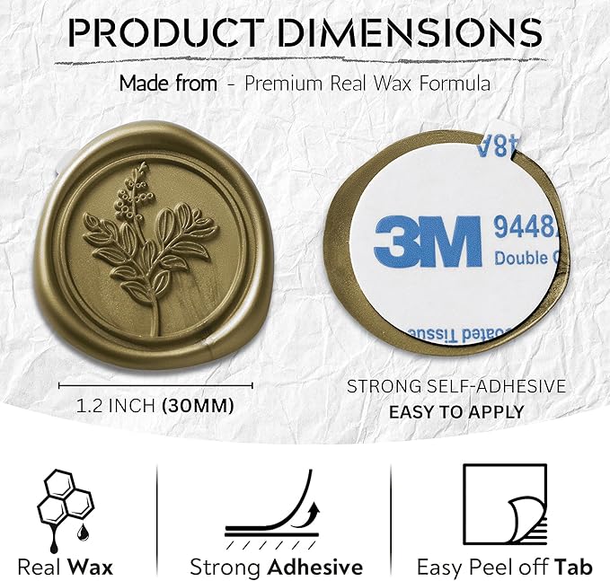 Wax Seal Stickers Premium Envelope Seal Stickers - Image 3