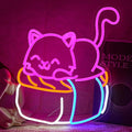 Sushi Cat Neon Sign Delicious Japanese Sushi LED Light Sign by BNEMCEZHLEDNEONSIGN