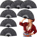 Thyle 6 Pcs Large Folding Fan for Line Dancing Bulk Boots on The Ground Hand by Thyle