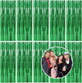10 Pack Foil Curtain Backdrop Green Metallic Tinsel Foil Fringe Curtains Photo by KEJ