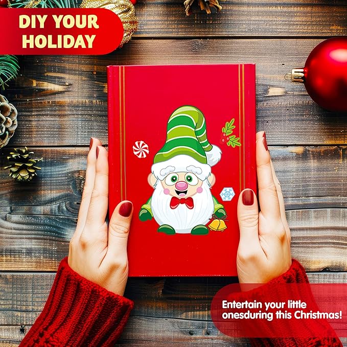 JOYIN 24 Pcs Christmas Make-a-face Stickers, Make Your Own Characters Mix and - Image 8