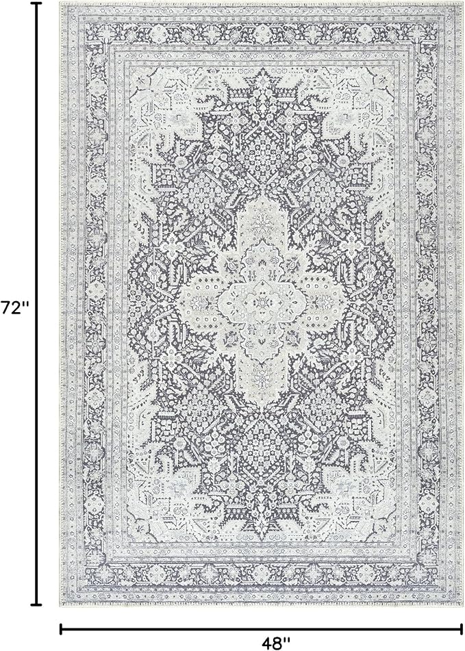 Bloom Rugs Washable Non-Slip 4' x 6' Rug - Image 2