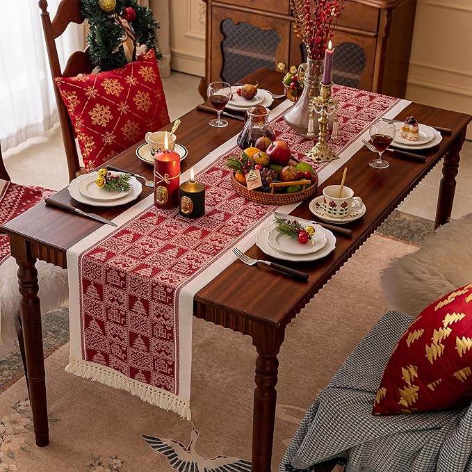 Table Runners 72 Inches, Christmas Tree Table Runner - Image 2