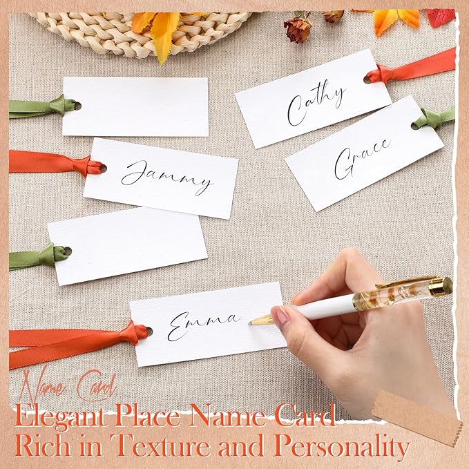 50 Pcs Name Place Cards for Table Setting Blank Wedding Place Cards - Image 4