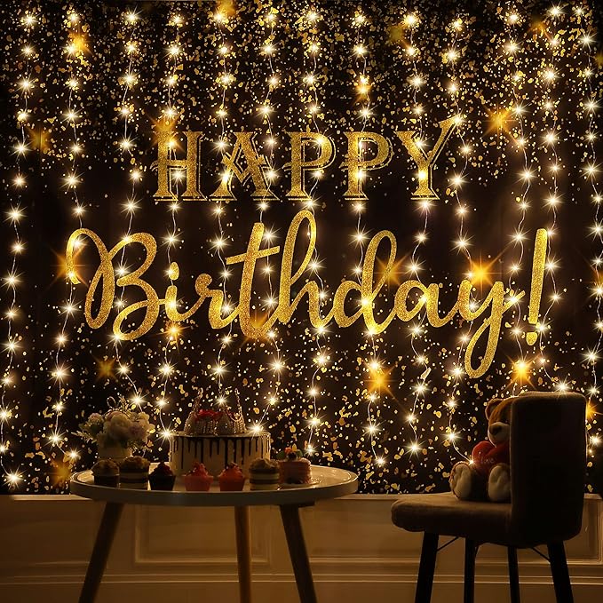 Meonum Curtain Tapestry Backdrop String Lights, Each 13 Strings 6.6 x 5 ft - Image 5