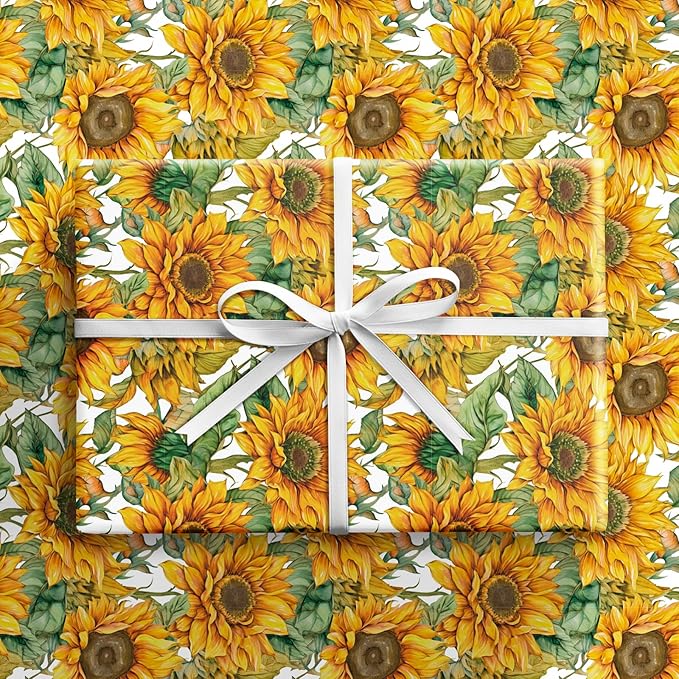 RUSPEPA Sunflower Wrapping Paper Roll - Image 8
