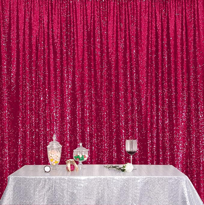Poise3EHome 6FT x 8FT Sequin Photography Backdrop Curtain by Poise3EHome