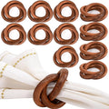 Three Ring Napkin Rings Set of 8, Decorative Handcuff Serviette Ring, Napkin by CLEENTABLE