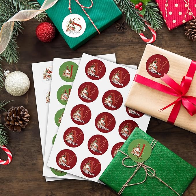 Personalized Christmas Stickers by calliemoment