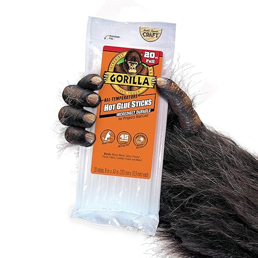 Gorilla Hot Glue Sticks, Full Size 8" Long x 0.43" Diameter - Image 3