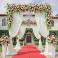 leegleri 20ftx12ft Wrinkle Free Ivory Backdrop Curtain, 4 Panels 12FT Height by LeegleriTableSkirt