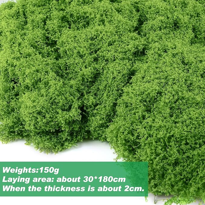 Draupnir Fake Green Moss for Plants Indoor, 5.3OZ Fake Moss for Crafts - Image 2