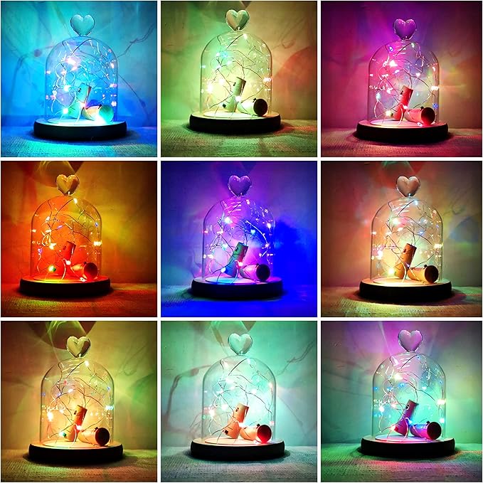 Wine Bottle Lights with Cork 15Pack 10 LED 40 Inches Battery Operated Silver - Image 4