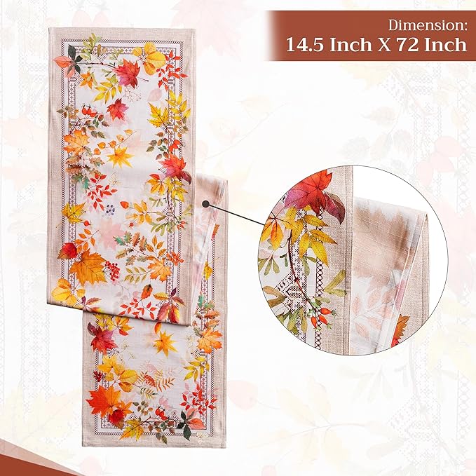 Maison d' Hermine Table Runner 100% Cotton Double Layer Table Runners 72 inches - Image 4
