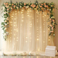 Fomcet Tulle Backdrop Curtains Champagne 30FT X 10FT Tulle Curtain by Fomcet