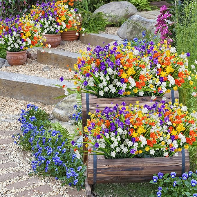 AmyHomie 20 Bundles Artificial Flowers - Image 7