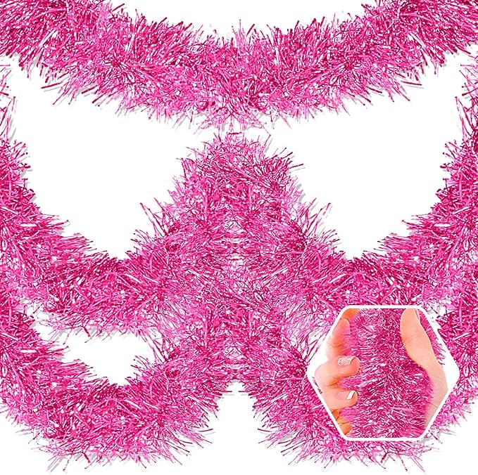 50 Feet Christmas Foil Fringe Banner Metallic Tassle Garland Metallic Backdrop by Ferwzsr
