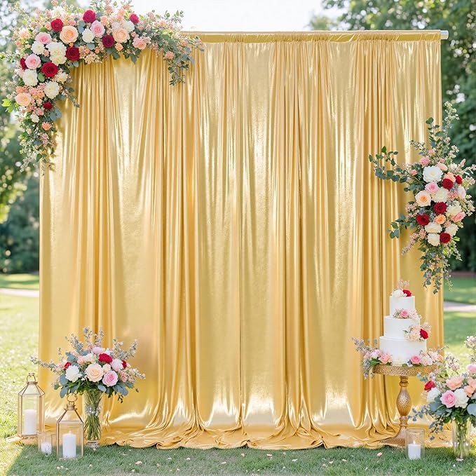20x10FT Gold Sequin Backdrop by Unknown