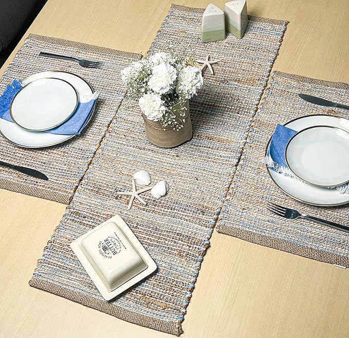 Chardin home Natural Jute Table Runner 13x48 Inch – Vintage Boho Rustic Table - Image 8