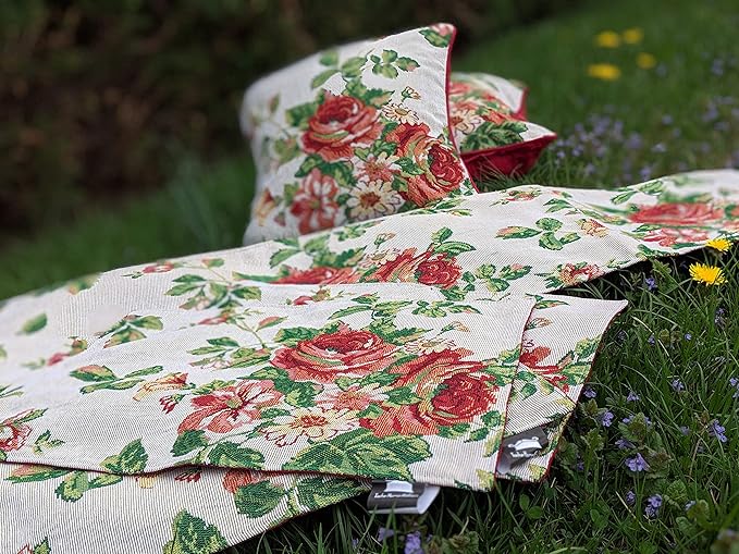 Tache Sweet Roses Spring Summer Traditional Country Vintage White Red Floral - Image 7