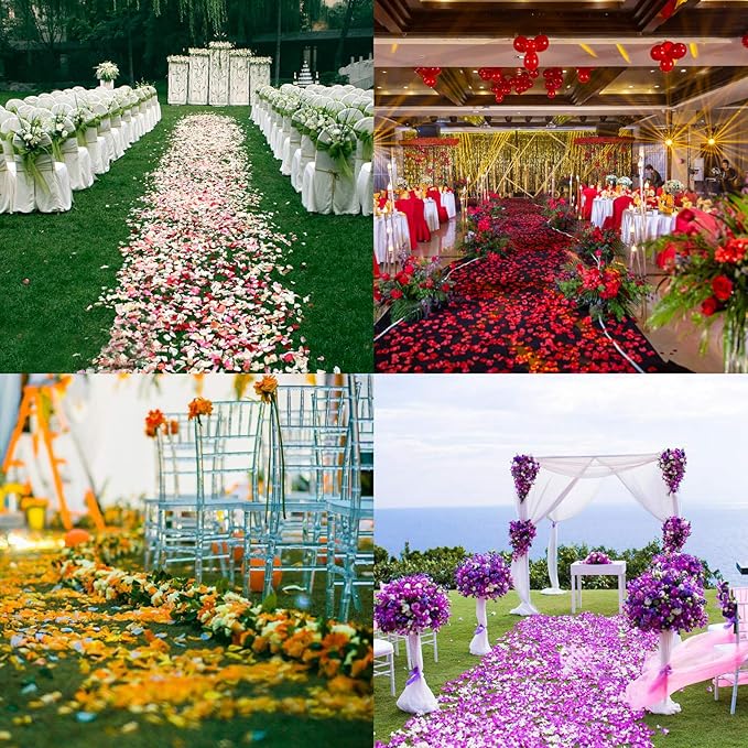 1000 Pcs Artificial Silk Rose Petals Decoration Wedding Party Color Pink - Image 6