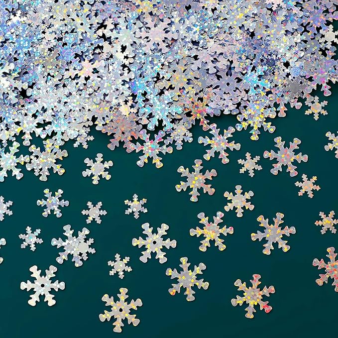 MARFOREVER Christmas Snowflakes Confetti, Winter Glitter Sprinkles Laser by MARFOREVER