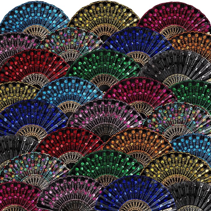 Geetery 30 Pcs Folding Hand Fan by Geetery