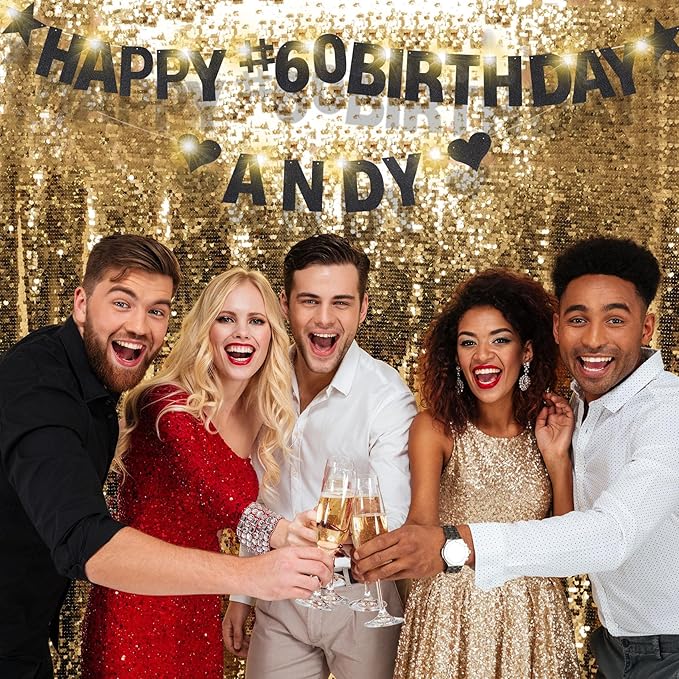167Pcs DIY Glitter Customizable Banner Kit Happy Birthday Custom Letters Banner - Image 5