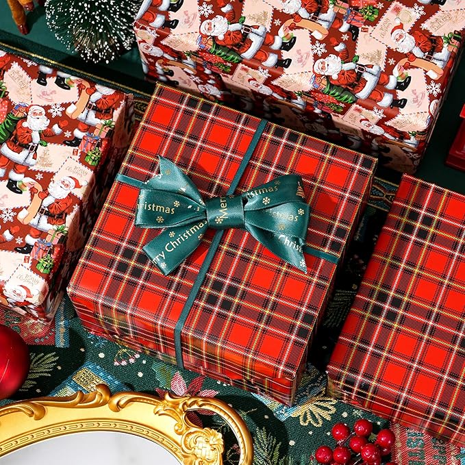 Ulmasinn Reversible Christmas Wrapping Paper Roll - Image 7