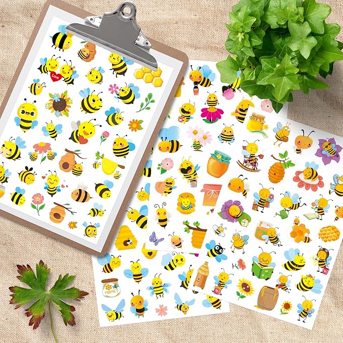 Bumble Bee Stickers Summer Spring Happy Honey Bee Decal Sticker 660 Counts - Image 7