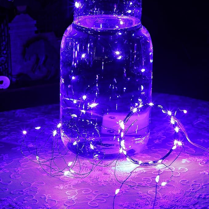 WATERGLIDE 12 Pack Halloween Fairy Lights Battery Operated, 7 ft 20 LED Mini - Image 7