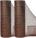 Ribbli 2 Rolls Chocolate Brown Mesh Ribbon, 10 inch x 30 feet Each Roll by Ribbli