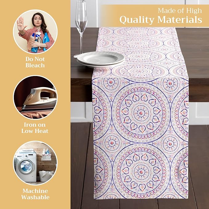 Maison d' Hermine Table Runner 100% Cotton Double Layer Table Runners 72 inches - Image 3