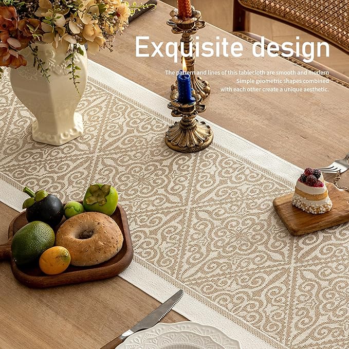 Table Runner 48 Inches Long, Waterproof Boho Table Runner - Image 5