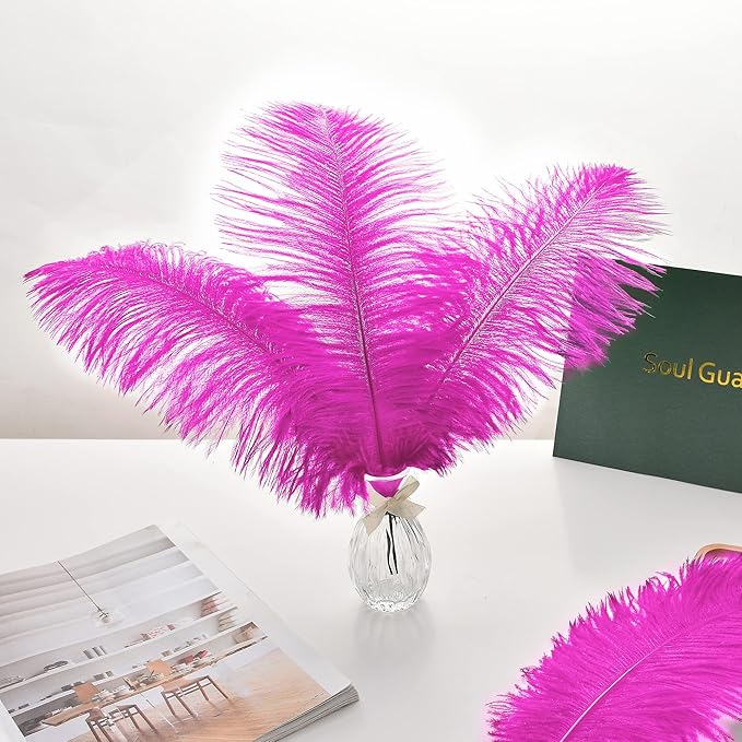 Ballinger Fuchsia Large Ostrich Feathers - Image 6