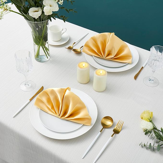 100 Pack Square Satin Dinner Napkins, 20x20 Inches Silky Soft Smooth Table - Image 5