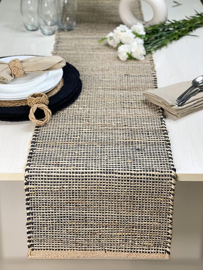 Chardin home Natural Jute Table Runner 13x108 Inch – Vintage Boho Rustic Table - Image 8