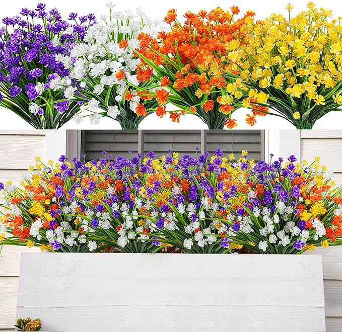 AmyHomie 20 Bundles Artificial Flowers by AmyHomie