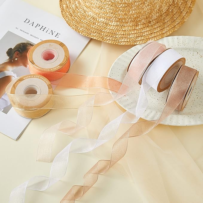 1 Inch Wide Sheer Chiffon Ribbon - Image 8