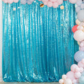 ShinyBeauty Sequin Backdrop 10x10FT Turquoise | Glitter Photo Background by ShinyBeauty