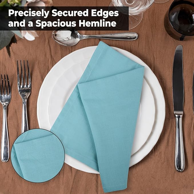 Urban Villa Easter Napkins Aqua Color Cloth Napkins Oversized 20x20 Inches 100% - Image 7