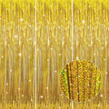 GOER 3.2 ft x 8.2 ft Metallic Tinsel Foil Fringe Curtains Party Photo Backdrop by GOER