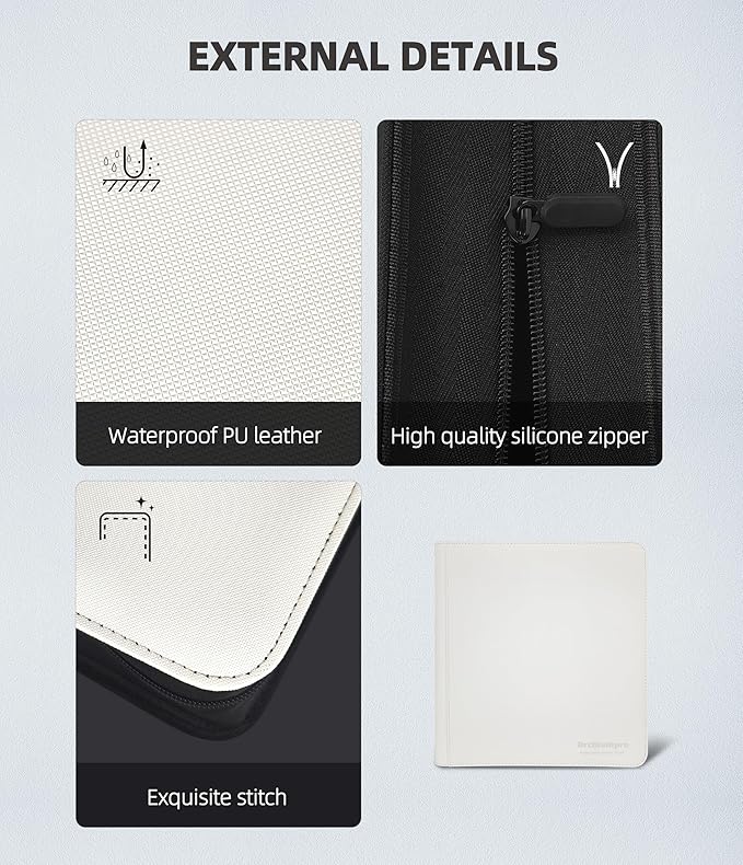 12 Pockets Premium Card Binder 480 Cards Trading Card Binders Side Load Card - Image 3