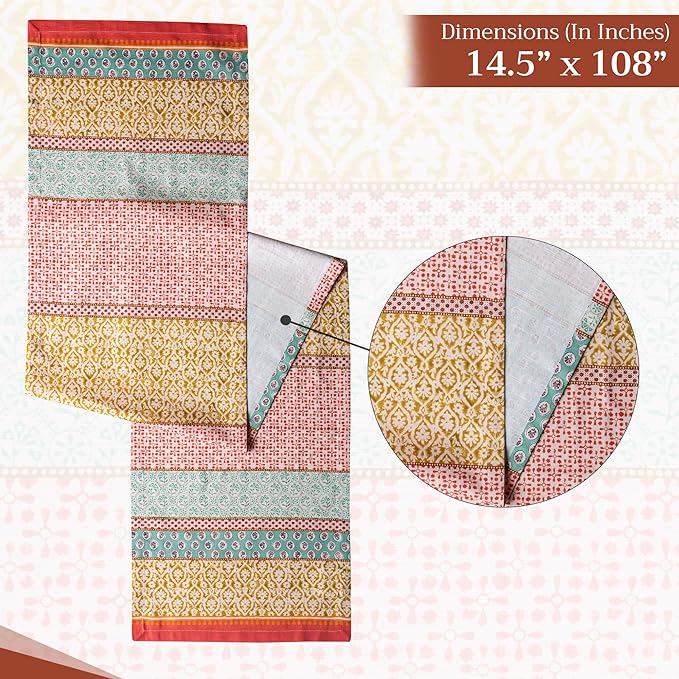 Maison d' Hermine Table runner 100% Cotton Single Layer Table Runners 108 - Image 4