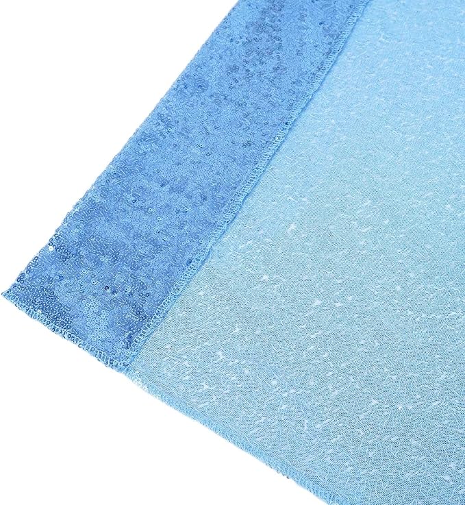 Eternal Beauty Sequin Backdrop Curtains, 2x8 Ft-2 Panels Baby Blue Back Drop - Image 6