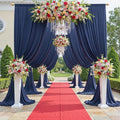 20ftx12ft Wrinkle Free Navy Blue Backdrop Curtain, 4 Panels 12FT Height Navy by LeegleriTableSkirt