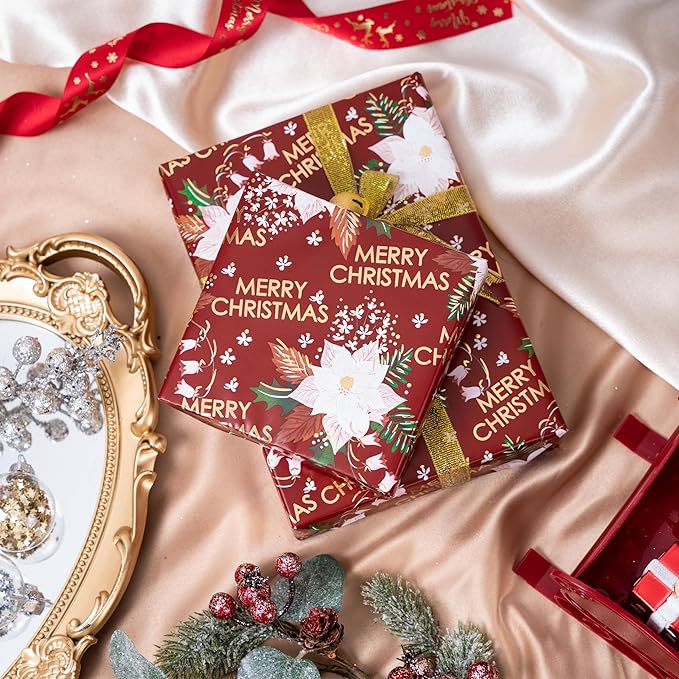 LeZakaa Christmas Wrapping Paper Roll - Image 2